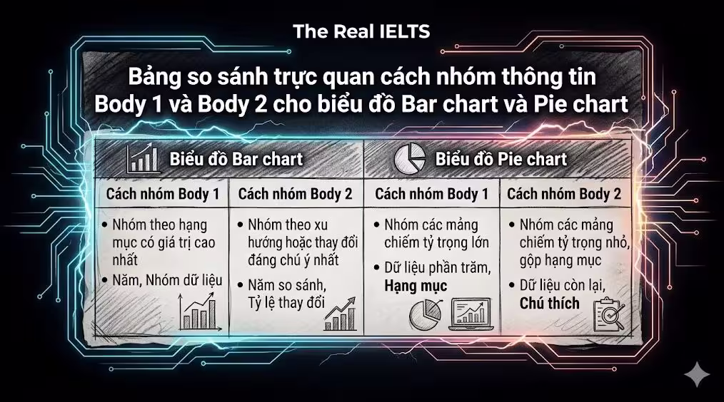 Các dạng bài IELTS Writing Task 1 và chiến thuật làm bài (Phần 1)
