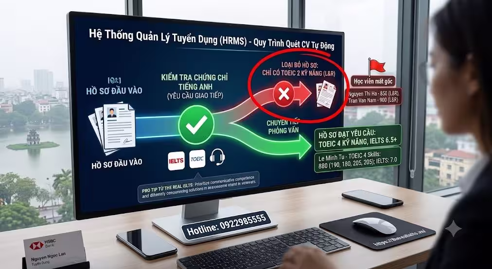 Phần mềm HR quét và lọc CV dựa trên chứng chỉ ngoại ngữ 4 kỹ năng năm 2026