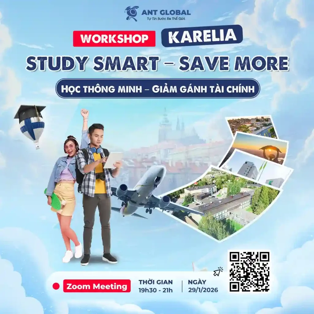 WORKSHOP ONLINE | DU HỌC PHẦN LAN 2026 KARELIA: STUDY SMART – SAVE MORE