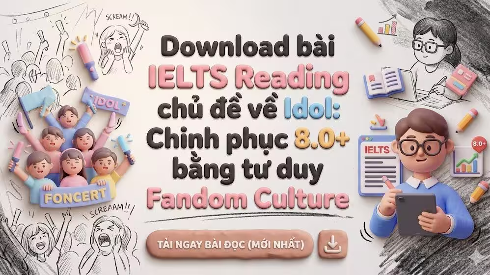 Download bài IELTS Reading chủ đề về Idol: Chinh phục 8.0+ bằng tư duy Fandom Culture