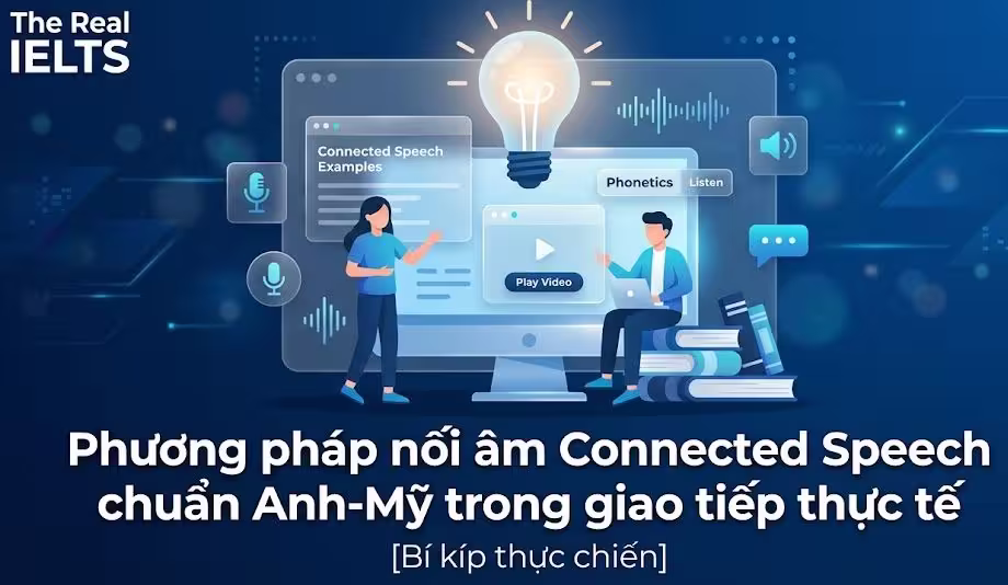 Phương pháp nối âm Connected Speech chuẩn Anh-Mỹ trong giao tiếp thực tế [Bí kíp thực chiến]