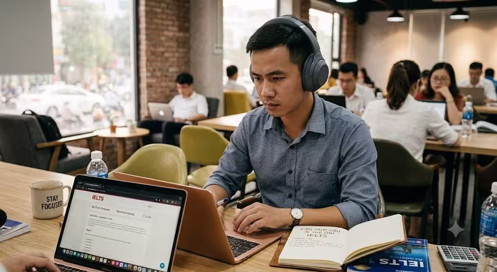 Luyện thi IELTS trên máy tính cho người bận rộn